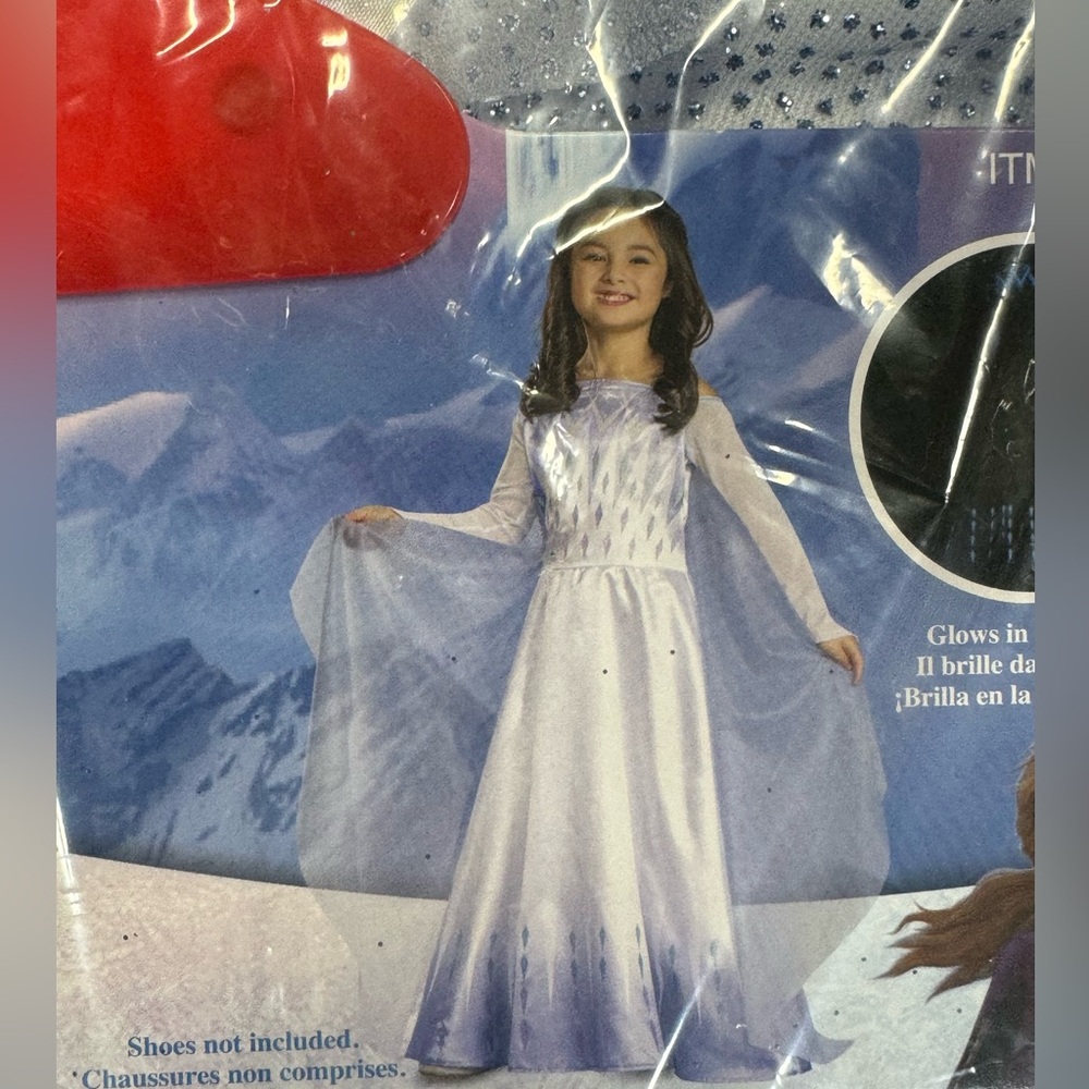 Disguise Disney Princess Snow Queen Elsa Costume New 3-4